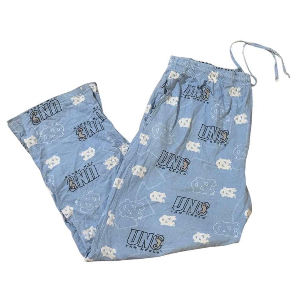 North Carolina Tar Heels Men’s Carolina Blue Team Logo Flannel Pajama Pant L